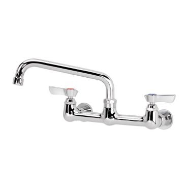Krowne 12-808L Silver Series Low Lead Wall Mount Faucet With 8" Swing Spout, 8" Centers