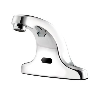 Krowne 16-197 Royal Series Deck Mount Electronic Hands Free Faucet With Infrared Sensor, 4-7/8" Fixed Spout, 4" Centers