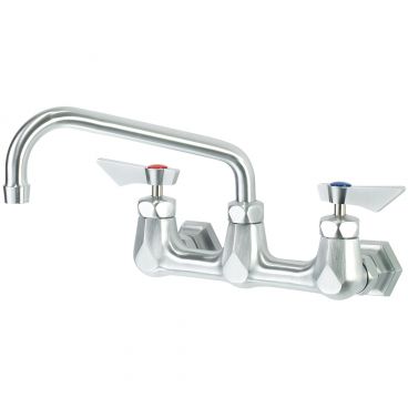 Krowne DX-808 Diamond Series Wall-Mount 8" Center 8" Swing Spout Solid Chrome-Plated Brass Faucet