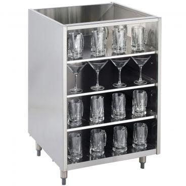 Krowne KR-G24 24" Back Bar Glass Storage Cabinet with Shelves