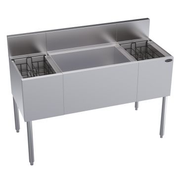 Krowne KR19-M48C 48"W x 19"D Underbar Multi-Station with Ice Bin and Insulated Bottle Section
