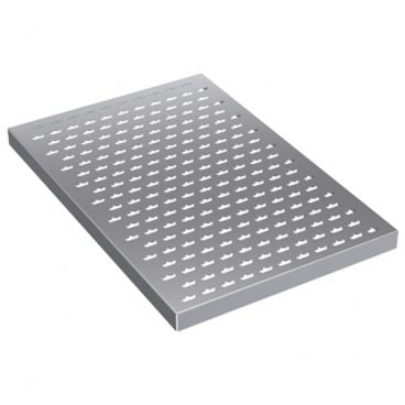 Krowne KR19-PE12 Royal Series 12 Inch x 19 Inch Stainless Steel Perforated Drainboard Insert For Standard And Corner Drainboards