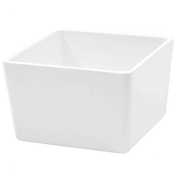 Tablecraft M4024WH White 5" x 5" x 3" Square Straight Sided Melamine Bowl