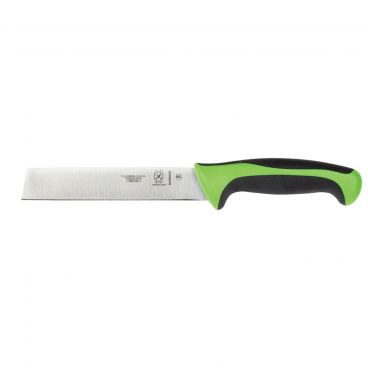Mercer Culinary M23840 Millennia Color 6" High Carbon Japanese Stainless Steel Produce Knife With Green Santoprene And Poly Handle