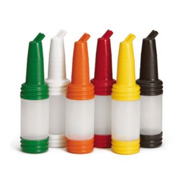 Tablecraft N32A 32 Ounce Plastic Pourmaster (Assorted Set of 12)