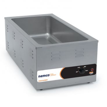 Nemco 6055A-43 4/3 Size Stainless Steel Countertop Food Warmer with 31" Long Exterior - 120V, 1500W