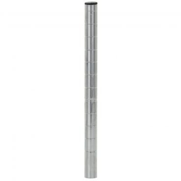 Olympic J13UC 13" Grooved Chrome NSF Post For Mobile Shelving With Leveling Bolt And Cap