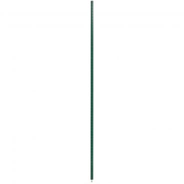 Olympic J63K 63" Grooved Green Epoxy NSF Post For Stationary Shelving With Leveling Bolt And Cap