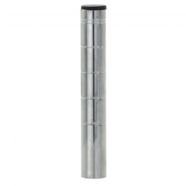 Olympic J7UC 7" Grooved Chrome NSF Post For Mobile Shelving With Leveling Bolt And Cap