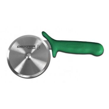 Dexter Russell 18023G Sani-Safe 4" Stainless Steel Pizza Cutter with Green Handle
