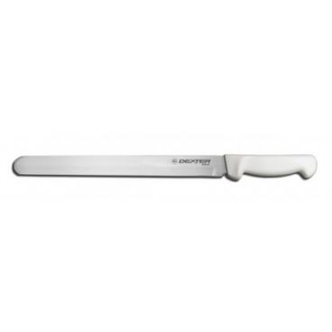 Dexter Russell 31607 Basics Series 12" Roast Slicer with High-Carbon Steel Blade and White Handle