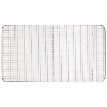 Winco PGWS-1018 10" x 18" Full Size Footed Stainless Steel Wire Cooling Rack / Pan Grate for Steam Table Food Pan