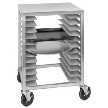 Channel Mfg PR-12 12 Slot Mobile Pizza Pan Rack with Aluminum Top