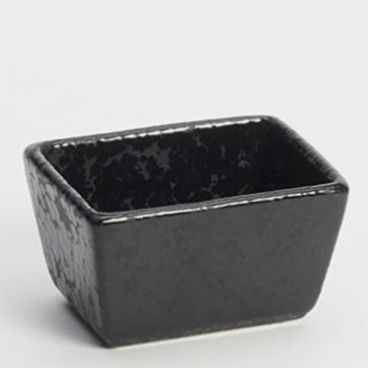 American Metalcraft PSBL Black 5 oz Porcelain Rectangular Sugar Packet Holder