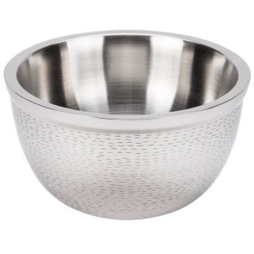 Tablecraft RB11 Remington 5 Quart Round Stainless Steel Double Wall Mixing Bowl