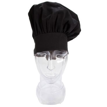 Ritz RZCH3DBK 13" Black Kitchen Wears Poly/Cotton Twill Traditional Chef Hat