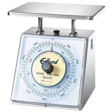 Edlund RMD-1000 Deluxe Four Star Series 1000 g  x 5 g  Stainless Steel Portion Scale with 7" x 8.5" Platform
