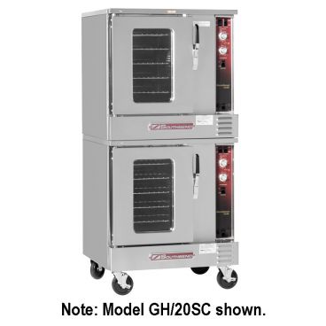 Southbend GH/20CCH_NAT 30" G Series Double Deck Half-Size Standard Depth Natural Gas Convection Oven - 60,000 BTU