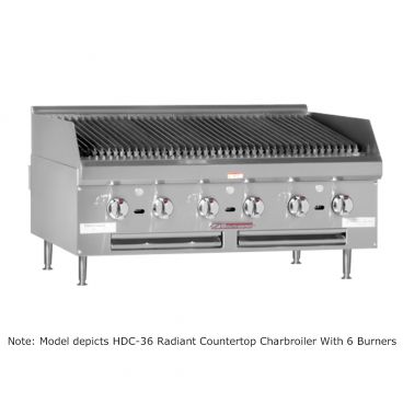 Southbend HDC-24_NAT Heavy-Duty 24” Counterline Radiant Natural Gas Charbroiler With 4 Burners - 80,000 BTU