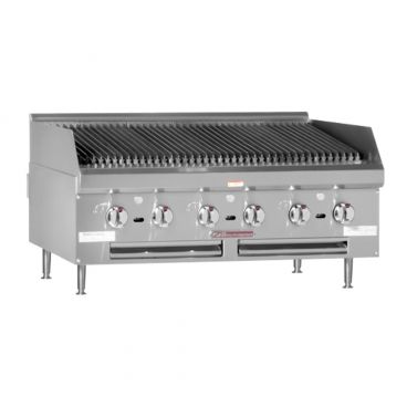 Southbend HDC-36_NAT Heavy-Duty 36” Counterline Radiant Natural Gas Charbroiler With 6 Burners - 120,000 BTU