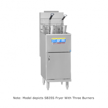 Southbend SB45S_NAT 42-50 lb. Economy Natural Gas Fryer With Four Burners - 122,000 BTU
