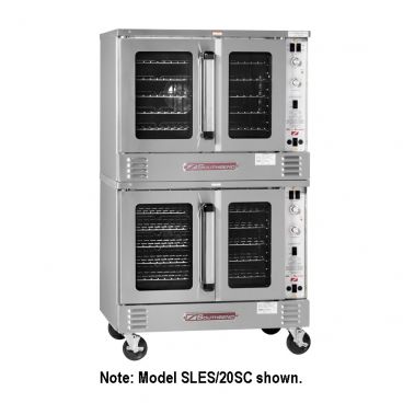 Southbend SLES/20CCH_208/60/1 38" SL Series Double Deck Full Sized Standard Depth Electric Convection Oven - 24kW
