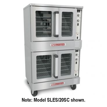 Southbend SLES/20CCH_240/60/3 38" SL Series Double Deck Full Sized Standard Depth Electric Convection Oven - 24kW