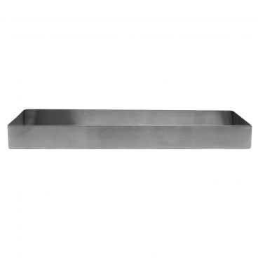 Tablecraft SS4007 1.75 Qt. 18-8 Stainless Steel 15" x 5" x 1 1/2" Straight Sided Rectangular Bowl
