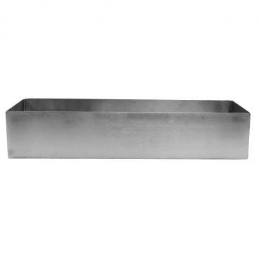 Tablecraft SS4008 3.75 Qt.18-8 Stainless Steel 15" x 5" x 3" Straight Sided Rectangular Bowl