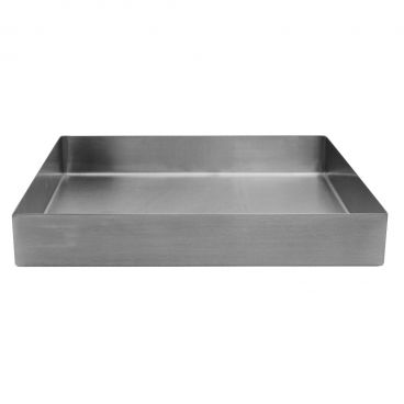 Tablecraft SS4014 2.5 Qt. 18-8 Stainless Steel 10" x 10" x 1 1/2" Straight Sided Square Bowl 