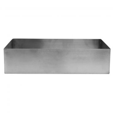 Tablecraft SS4027 3.5 Qt. 18-8 Stainless Steel 12" x 6" x 3" Straight Sided Rectangular Bowl 