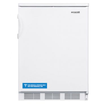 Summit FF6WBI7 White 33.5" x 23.63" x 23.5" Freestanding Undercounter Refrigerator - 5.5 Cu. Ft., 115V
