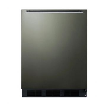Summit FF63BBIKSHHADA 32" x 23.63" x 23" Black Stainless Steel ADA Undercounter Refrigerator with Automatic Defrost - 5.5 Cu. Ft., 115V