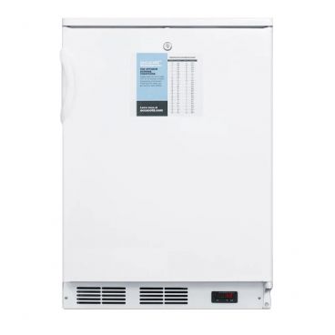 Summit FF7LWPRO 33.5" x 23.63" x 23.5" White Undercounter Refrigerator - 5.5 Cu. Ft, 115 Volts