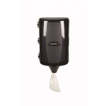 San Jamar T450TBK Adjustable Mini Centerpull Towel Dispenser - Black Pearl