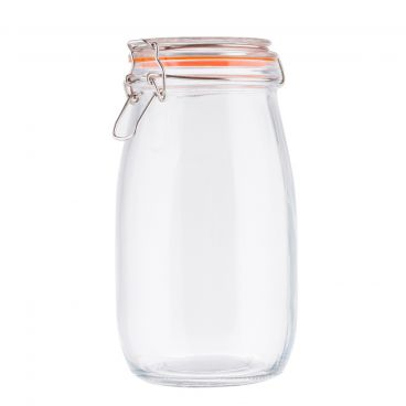 Tablecraft 10368 50 oz Clear Glass Jar with Lid