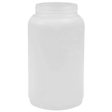 Tablecraft 1064J One Half Gallon White Plastic Condiment Container with 89MM Top Opening
