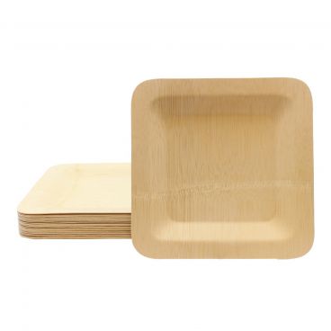 Tablecraft 123456 5" Square Disposable Bamboo Plate