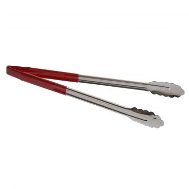 Tablecraft 3716REU 16" One Piece Vinyl-Coated Tongs with Red Handle