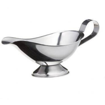 Tablecraft 7808 Stainless Steel 8 Ounce Gravy Boat