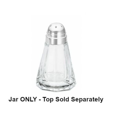 Tablecraft 80J Replacement Jar 1-1/2 Oz. Paneled Glass Salt and Pepper Shaker - JAR ONLY