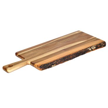 Tablecraft ACAPB2208 22" x 8" x 3/4" Acacia Wood Rectangular Paddle Serving Board
