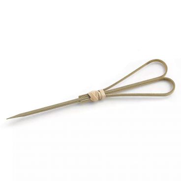 Tablecraft BAMH45 4.5" Heart Looped Bamboo Pick, 100/Pack