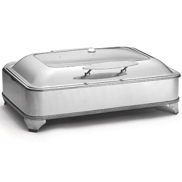 Tablecraft CW40160 Stainless Steel 7 qt. Full Size Electric Chafer w/ Stand - 120V