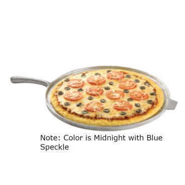 Tablecraft CW4100MBS Midnight With Blue Speckle 16" Sand Cast Aluminum Pizza Tray with Handle