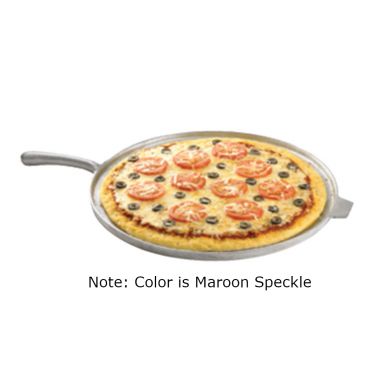 Tablecraft CW4100MRS Maroon Speckle 16" Sand Cast Aluminum Pizza Tray with Handle