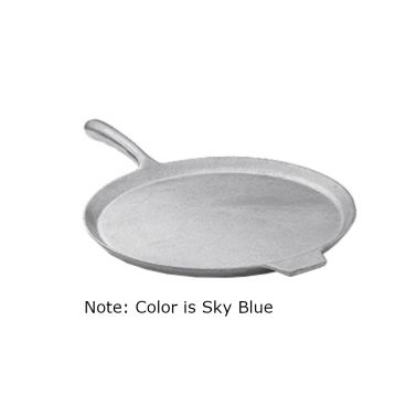 Tablecraft CW4110SBL Sky Blue 14" Sand Cast Aluminum Pizza Tray with Handle