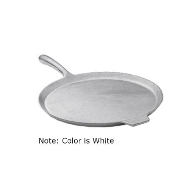 Tablecraft CW4110W White 14" Sand Cast Aluminum Pizza Tray with Handle