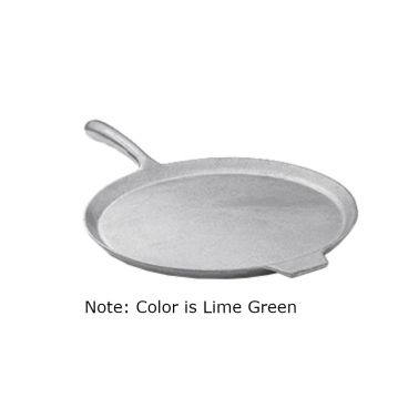 Tablecraft CW4120LG Lime Green 12" Sand Cast Aluminum Pizza Tray with Handle