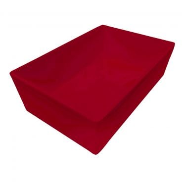 Tablecraft CW5024R Simple Solutions™ Red Cast Aluminum 9-1/2" x 6-3/8" x 3" Food Pan, 2.5 qt